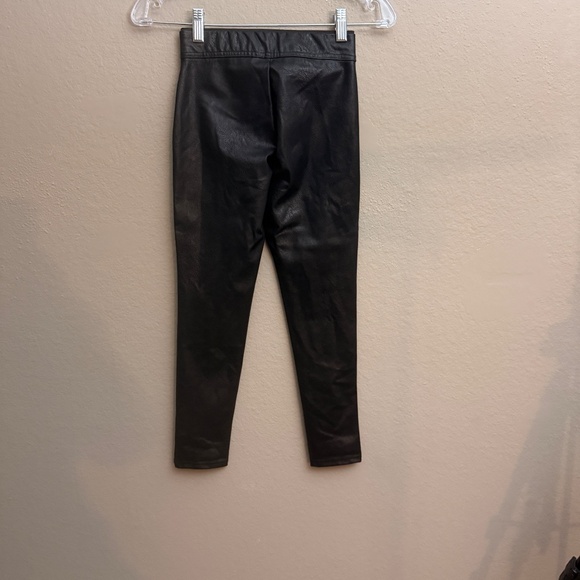 Tractr NWT Black Faux Leather Kids Leggings Pants Sz 8 Back to School - Picture 3 of 4